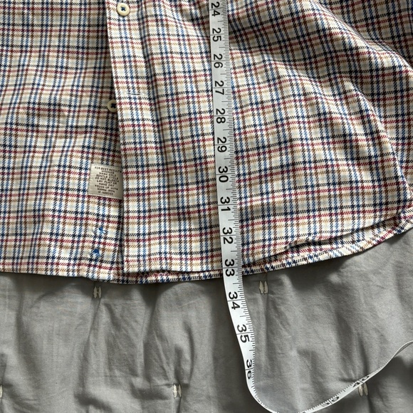 Men's Peter Millar Crown Long Sleeve Button up Shirt Red Blue And White XL - Picture 8 of 8